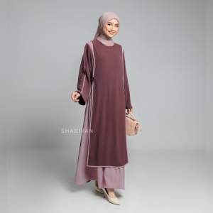 SHABIYAN-440 Gamis Abaya Wanita Terbaru Simple dan Elegan