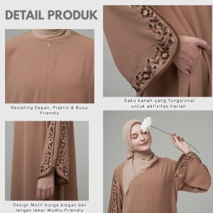 SHABIYAN-632 Gamis Anti UV Abaya Wanita Bordir