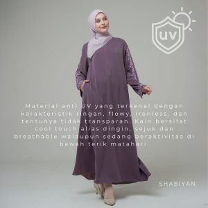 SHABIYAN-632 Gamis Anti UV Abaya Wanita Bordir