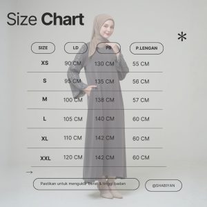 SHABIYAN-632 Gamis Anti UV Abaya Wanita Bordir